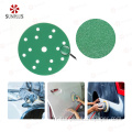 Automotive Hook Loop Sandpaper Disc Abrasifs Green Film